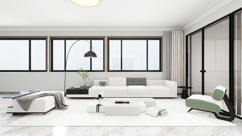 美轮美奂艺术涂料案例分享--上海-绿城外滩兰庭-现代四室一厅