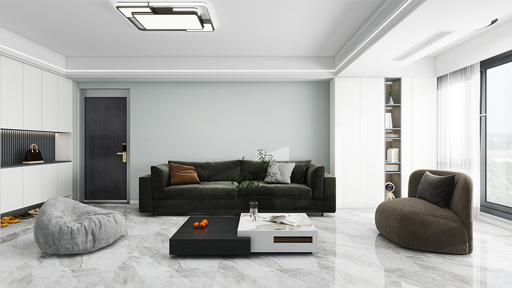 美轮美奂艺术涂料案例分享--福建福州-福泰山庄-现代三室一厅