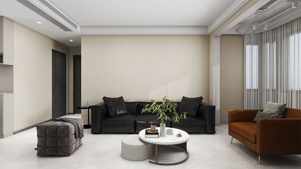 美轮美奂艺术涂料案例分享--湖北武汉-伟鹏苑-轻奢三室一厅