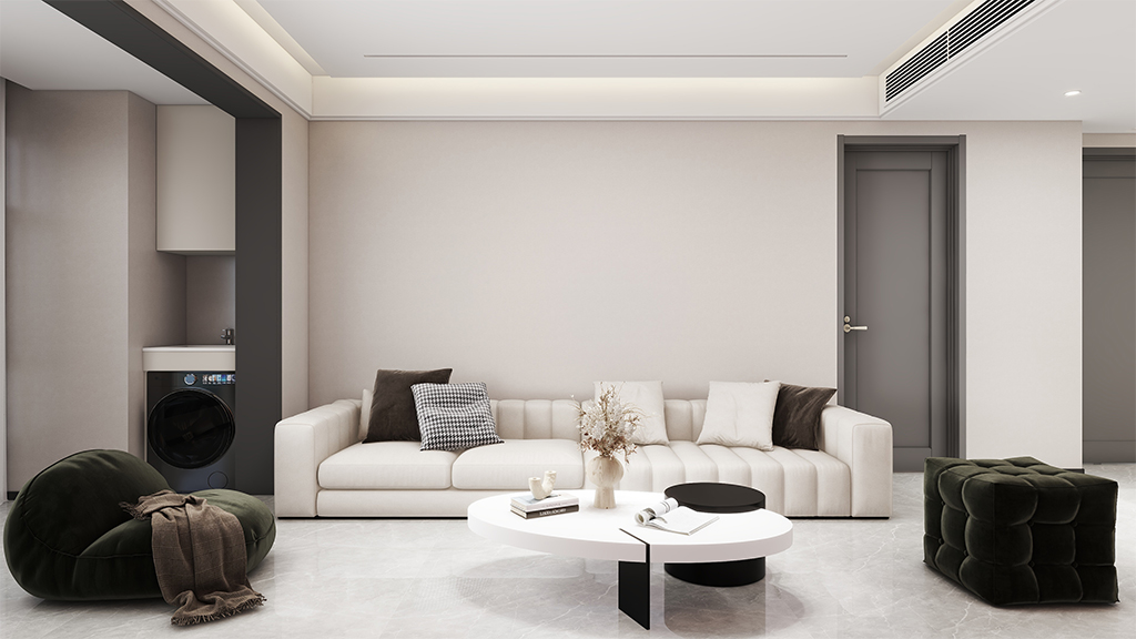 美轮美奂艺术涂料案例分享--河南焦作-现代三室一厅