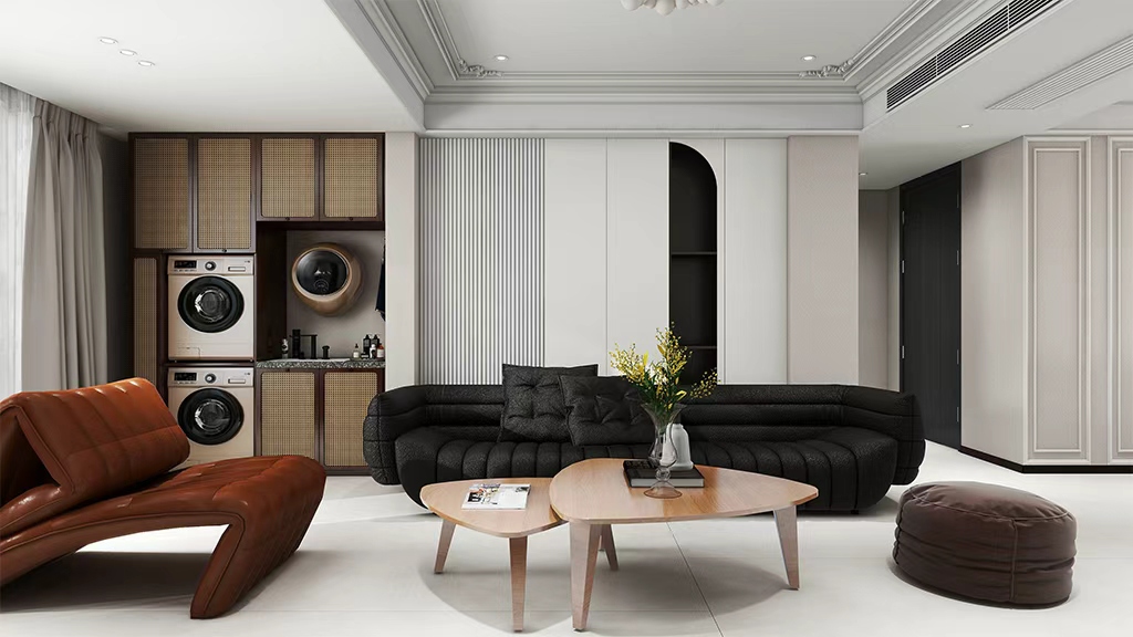 美轮美奂艺术涂料案例分享--江苏淮安-中古风四室一厅